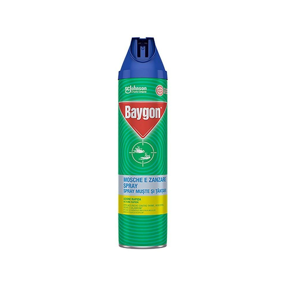 Baygon Blu Insetticida spray per mosche e zanzare 400 ml