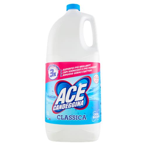 Ace Candeggina Classica 5 L – Candeggina classica per casa e bucato.