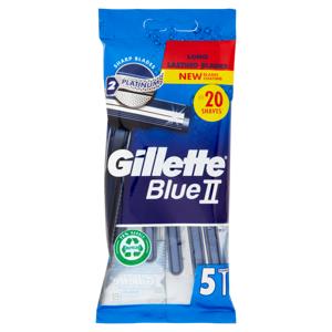 Gillette Blue II Standard – Rasoi usa e getta con 2 lame, confezione da 5 pezzi.