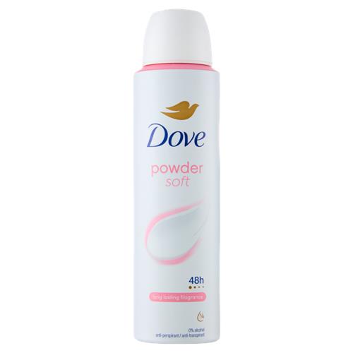 Dove Deodorante Spray Powder 150 ml – Deodorante spray antitraspirante con fragranza talcata.