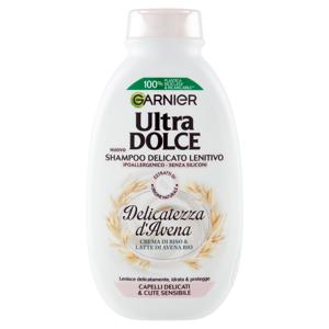 Garnier Ultra Dolce Shampoo Delicatezza d'Avena 250 ml – Shampoo lenitivo per capelli delicati e cute sensibile, con crema di riso e latte d'avena. Formula senza parabeni.