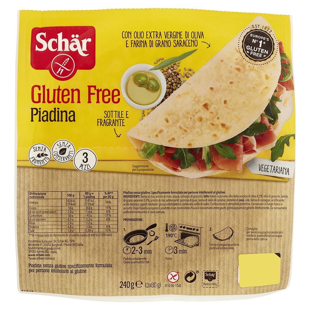 Piadina gr80x3 senza glutine Schar